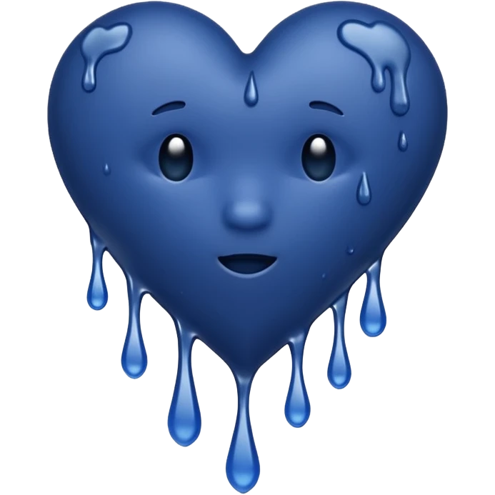 Bleeding navy blue heart  emoji