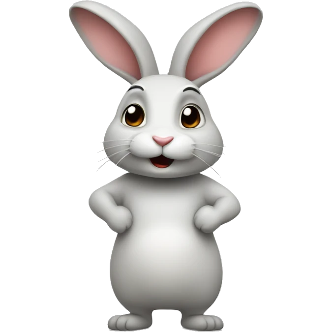 rabbit stand two legs emoji