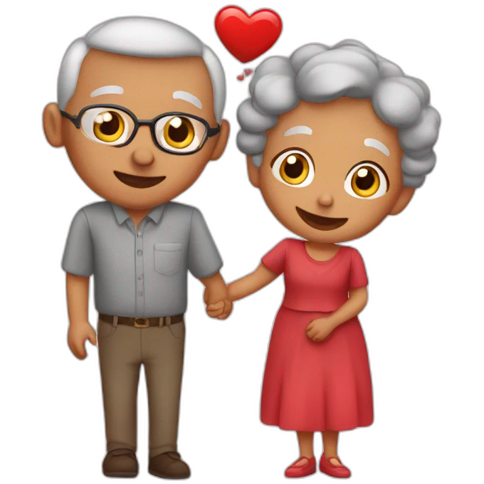 Grandparents in Day St Valentines  emoji