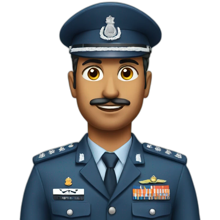 Indian air force officer emoji