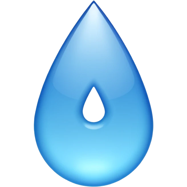 single blue teardrop, simple, minimal emoji