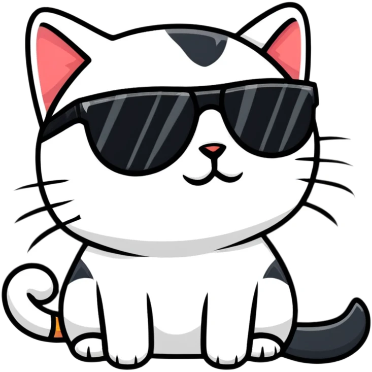 Cat with sunglasses emoji
