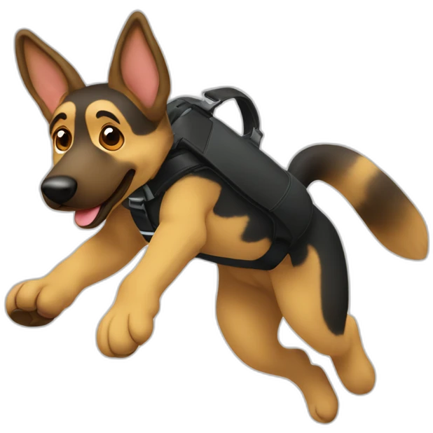 alsatian：diving emoji