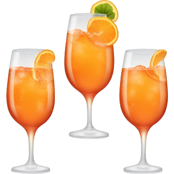 Three ladys drinking aperol spritz emoji