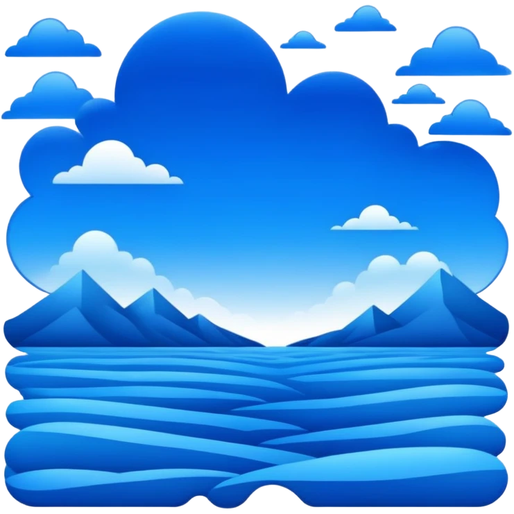 Royal Blue Aesthetic Scenery Deco emoji