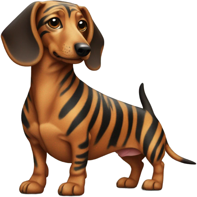 Tiger Dachshund  emoji