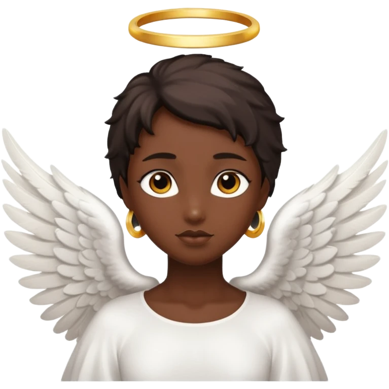 dark skin angel emoji
