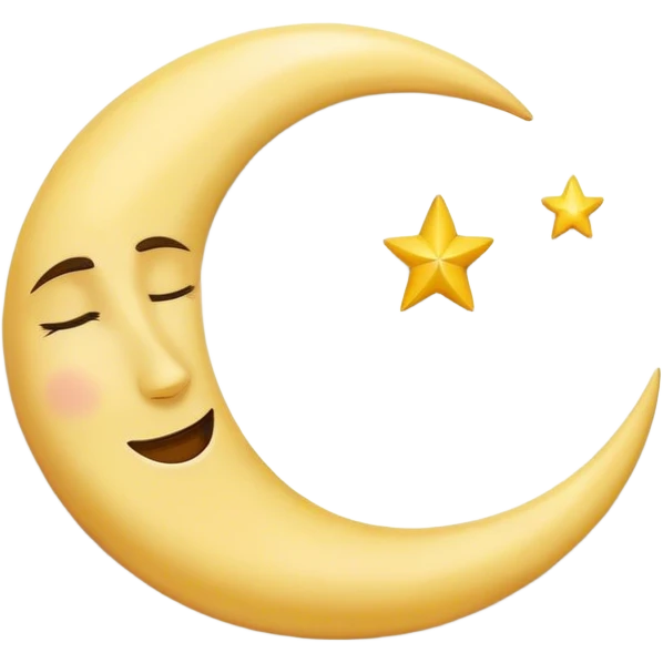 Sleepy crescent moon emoji