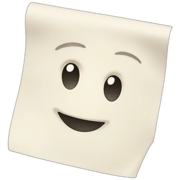 happy sheet of paper emoji