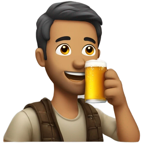 Guy drinking a beer  emoji