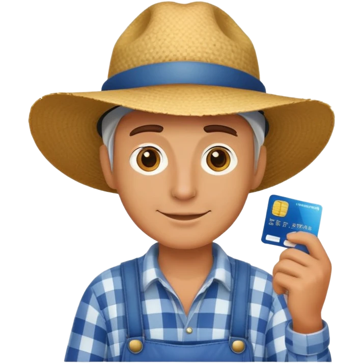 farmer in id card emoji
