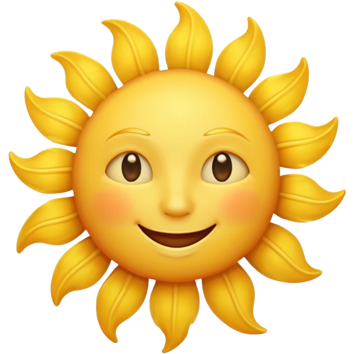 smiling sun with soft rays emoji