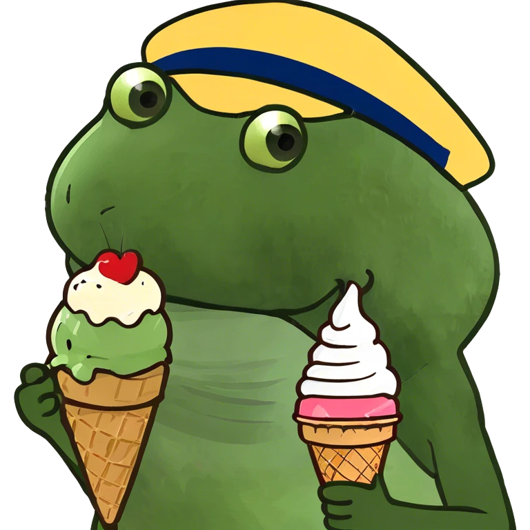 Cat licking ice cream emoji