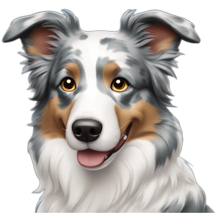 Blue Merle border collie emoji