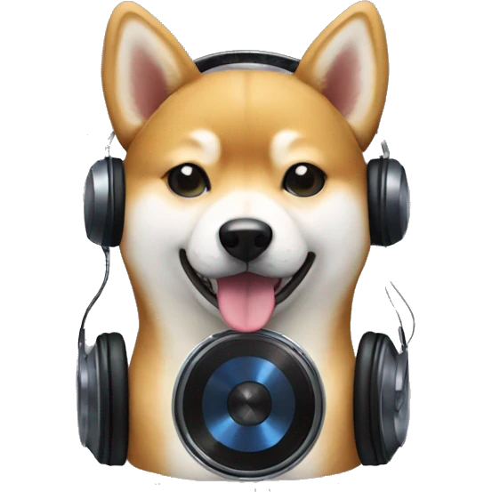 Shiba Inu listening to music emoji