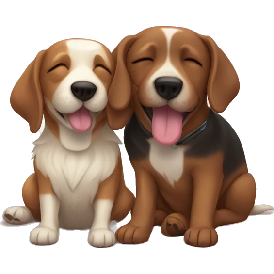 Couple of dogs prépare toi sleep  emoji