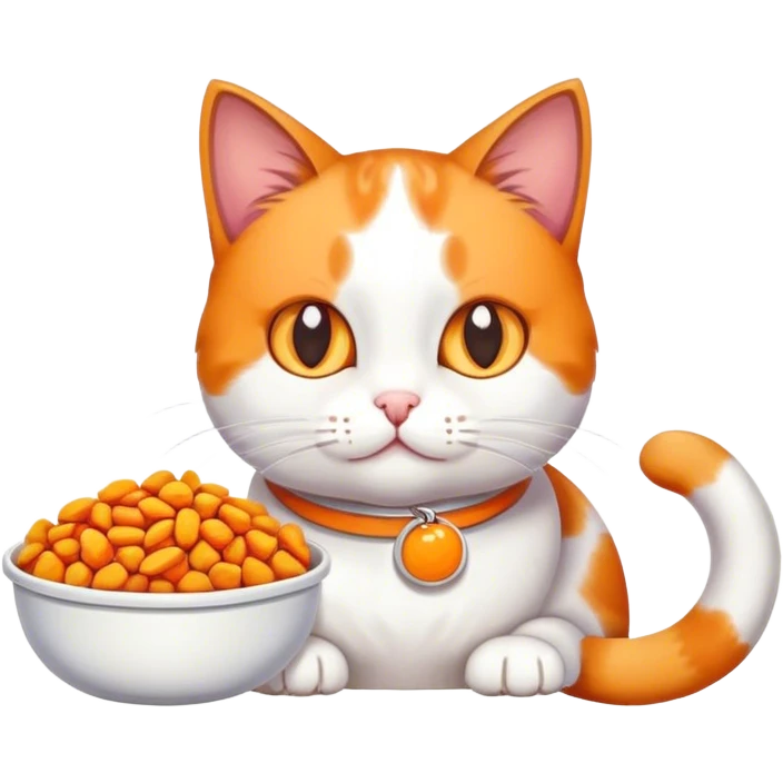 Cat with food emoji