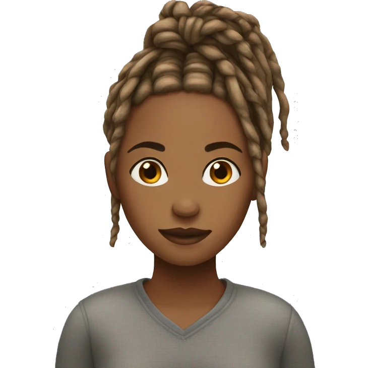 Girl wearing locs emoji