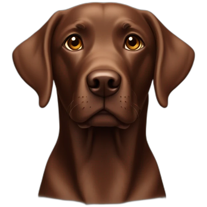 Labrador Retriver chocolate color emoji