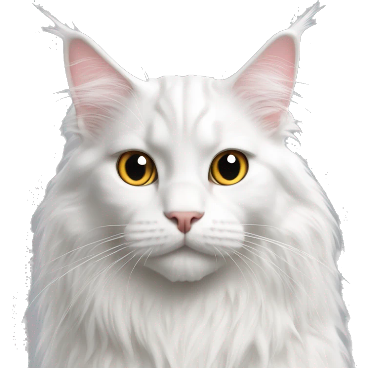 White Maine Coon heart emoji