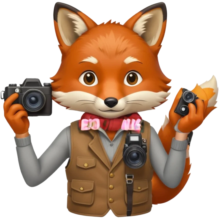 photographer fox emoji