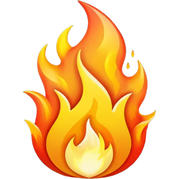 mirco steps of fire emoji