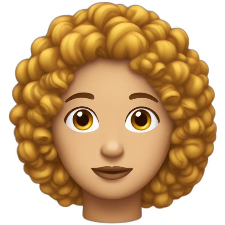 Gorda con pelo rizado emoji