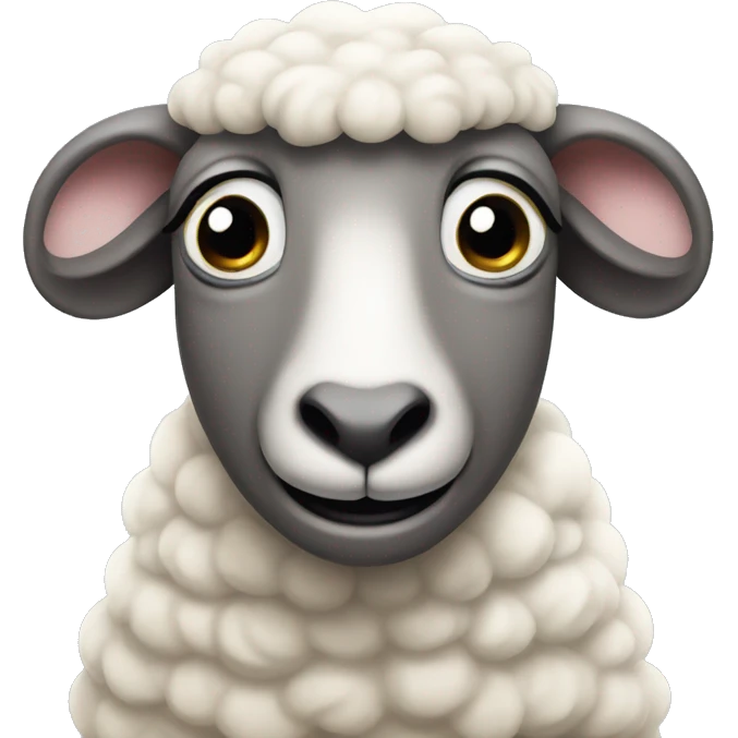 Smirking sheep  emoji