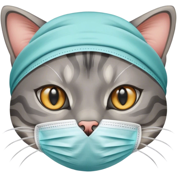 Cat in surgical mask emoji
