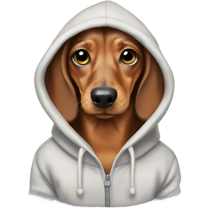 Dachshund in hoodie emoji