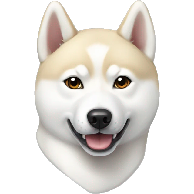 White Shiba husky  emoji