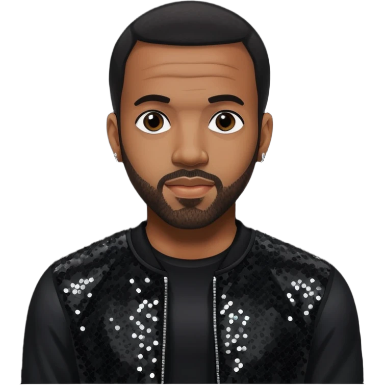 Craig David with black sequin outfit emoji