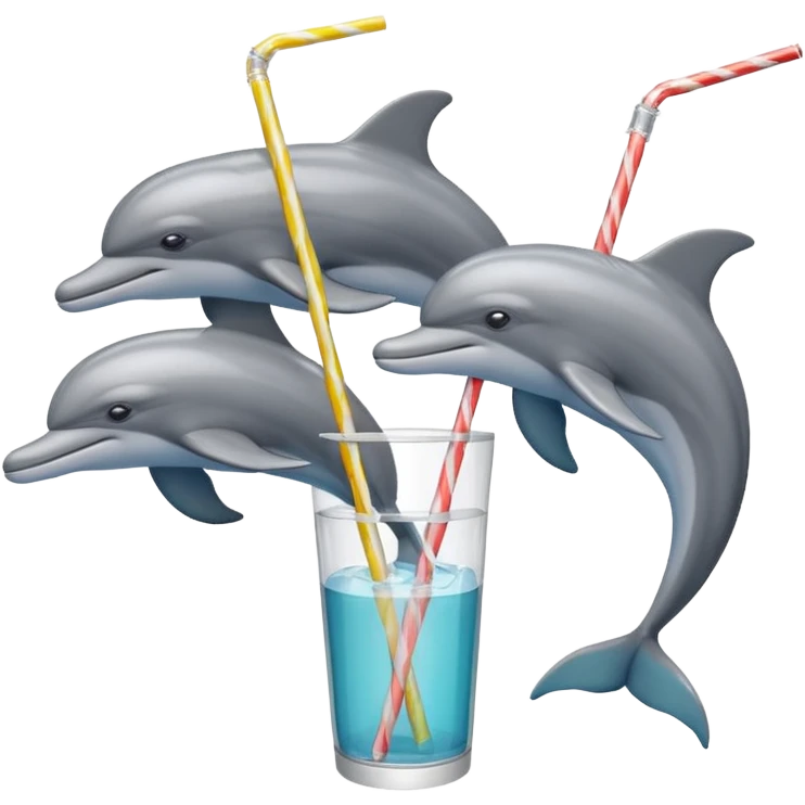 Dolphins deliver your drinks  emoji