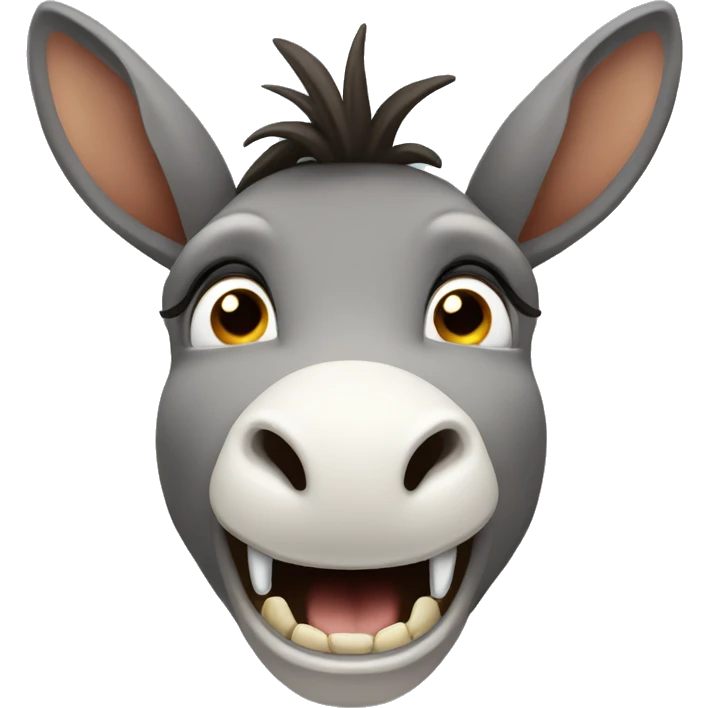 donkey mouth open emoji