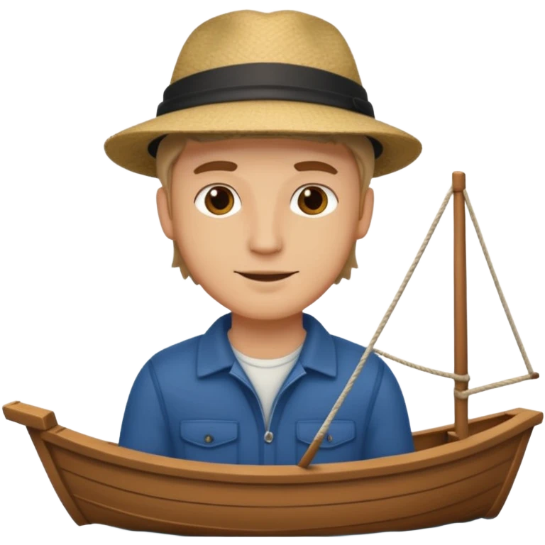 White guy on a boat emoji