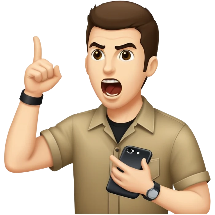 Rocknrolla programmer shouting “hey bro!” emoji