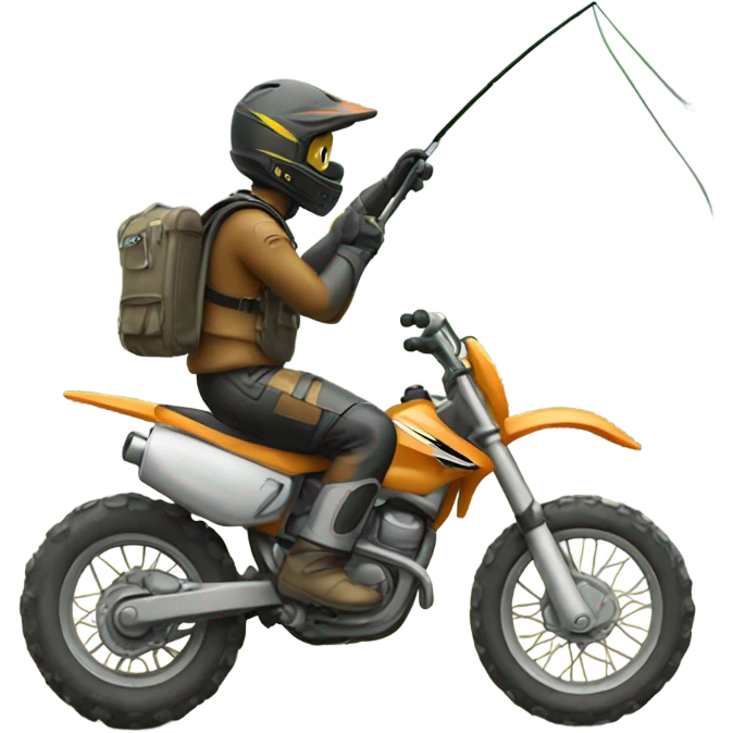 Dirt bike fishing emoji