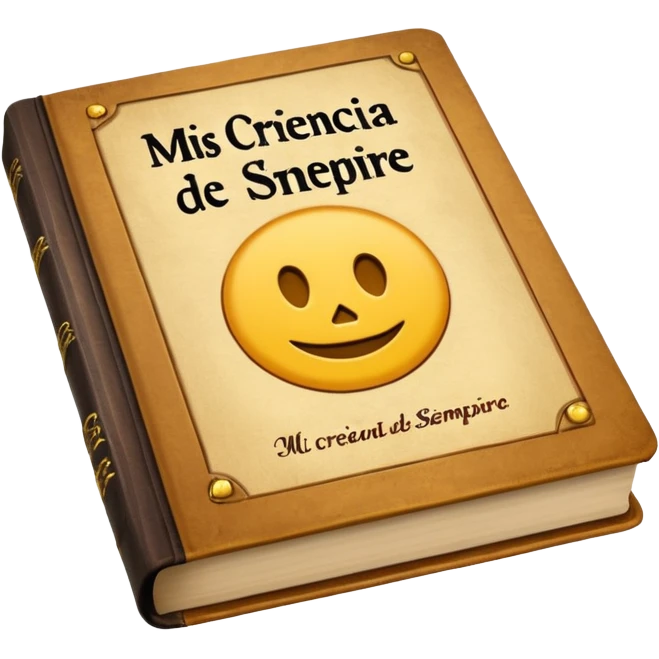 a book with the name "mis creencia de siempre" emoji