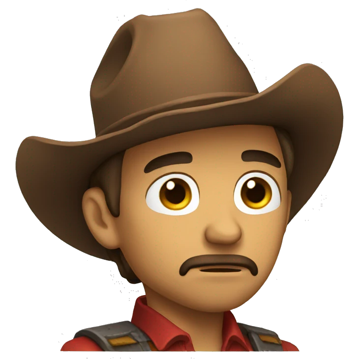 Sad cowboy  emoji