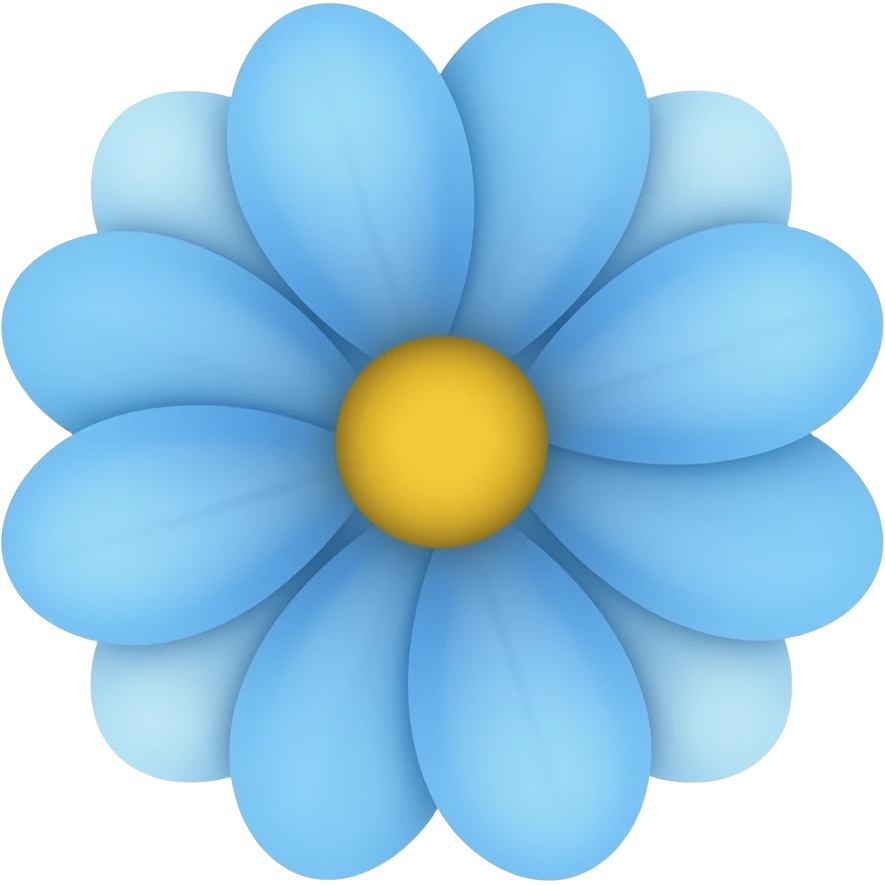 Flor azul emoji