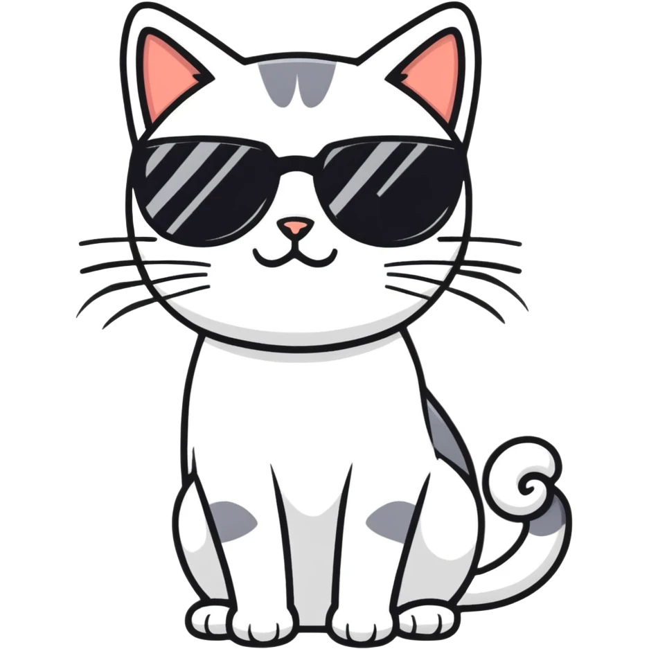 Cat with sunglasses emoji