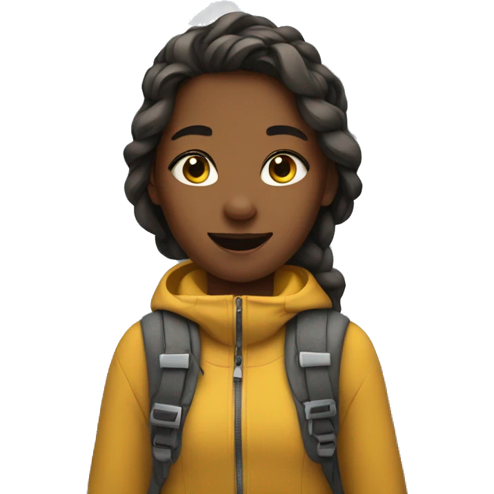 Girl on a mountain emoji