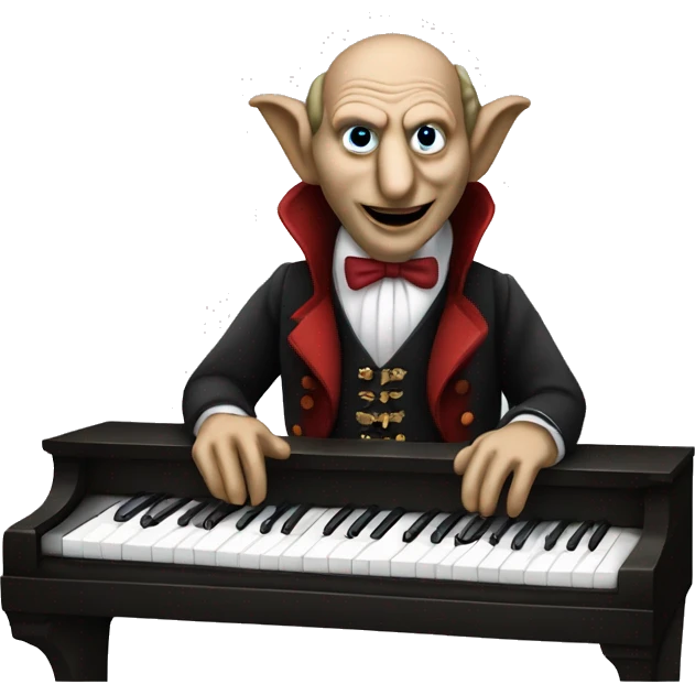 Count von count playing piano, iOS emoji stye art emoji