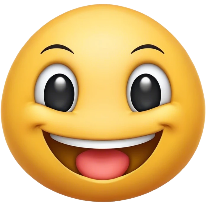 Make a version of the smiling emoji that has a ballsack at the bottom emoji