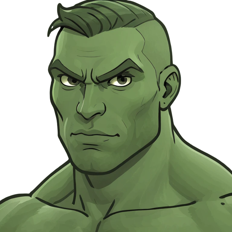 gigachad muscular man with chiseled jawline confident expression emoji