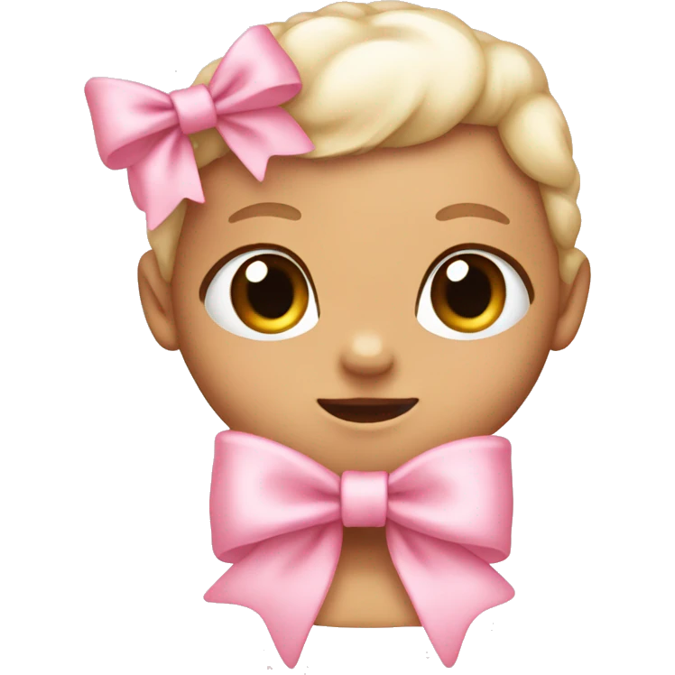Baby pink bow  emoji
