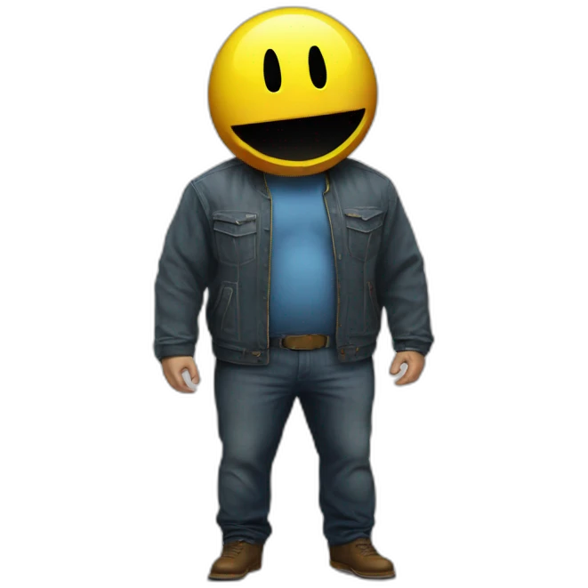 Hyperrealistic pac-man emoji