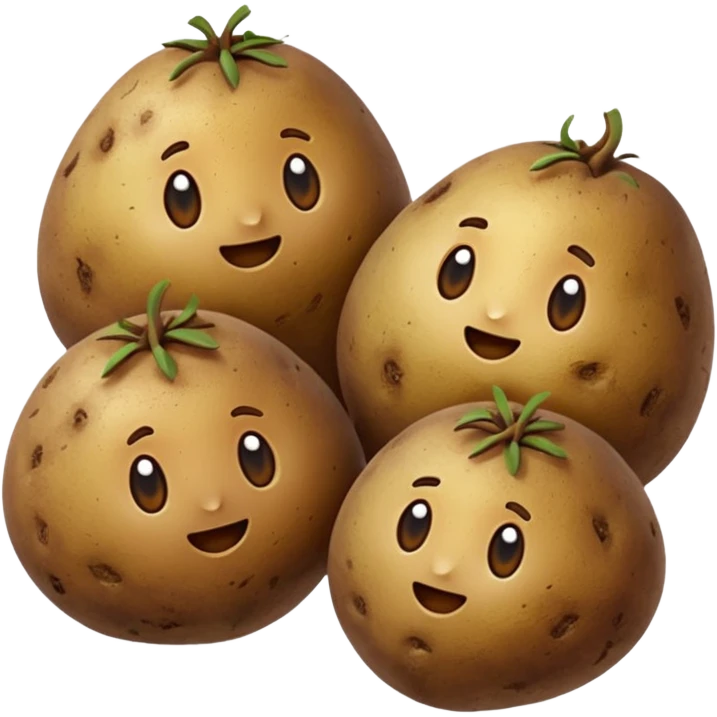 three potatoes emoji