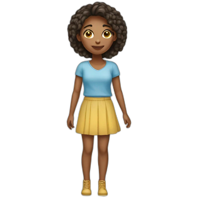 Fille en jupe emoji