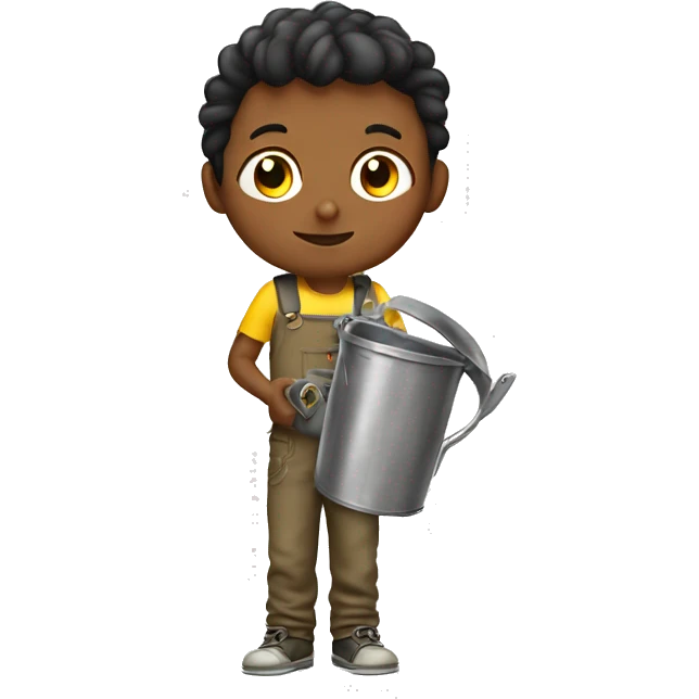 child with a regadera emoji